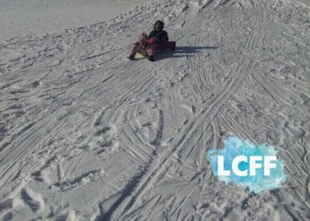 Sledding hill at Fowler Park in Oconomowoc, WI — family-friendly winter sledding in Waukesha County