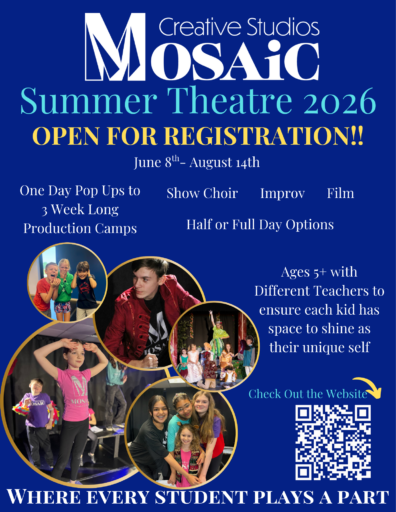 Mosaic Theatre Summer Camp Flyer 2026