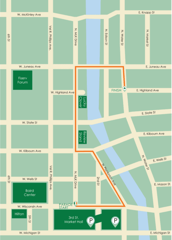 St. Patrick's Day Parade Map
