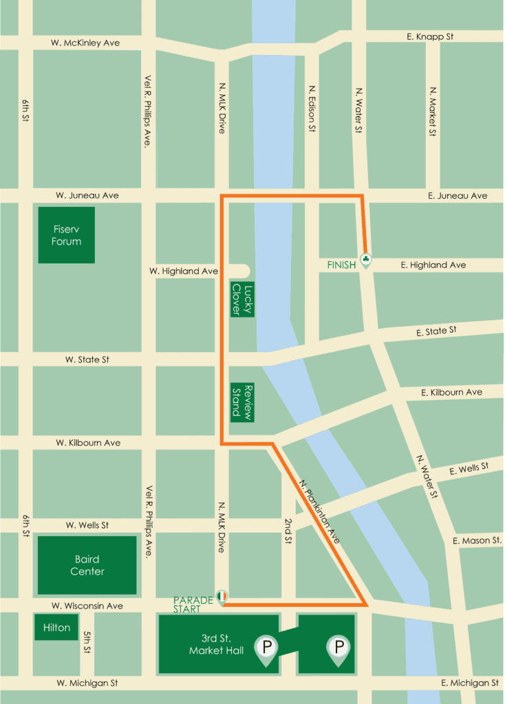 St. Patrick's Day Parade Map