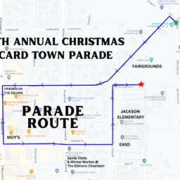 Elkhorn Christmas Card Town Parade Map