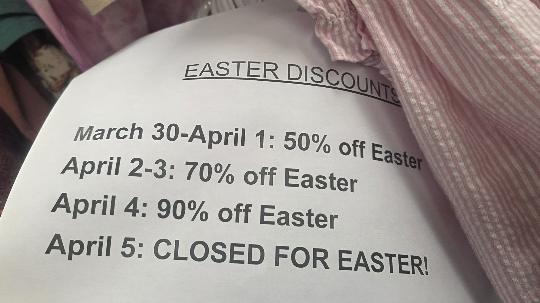 Once Upon a Child Easter 2026