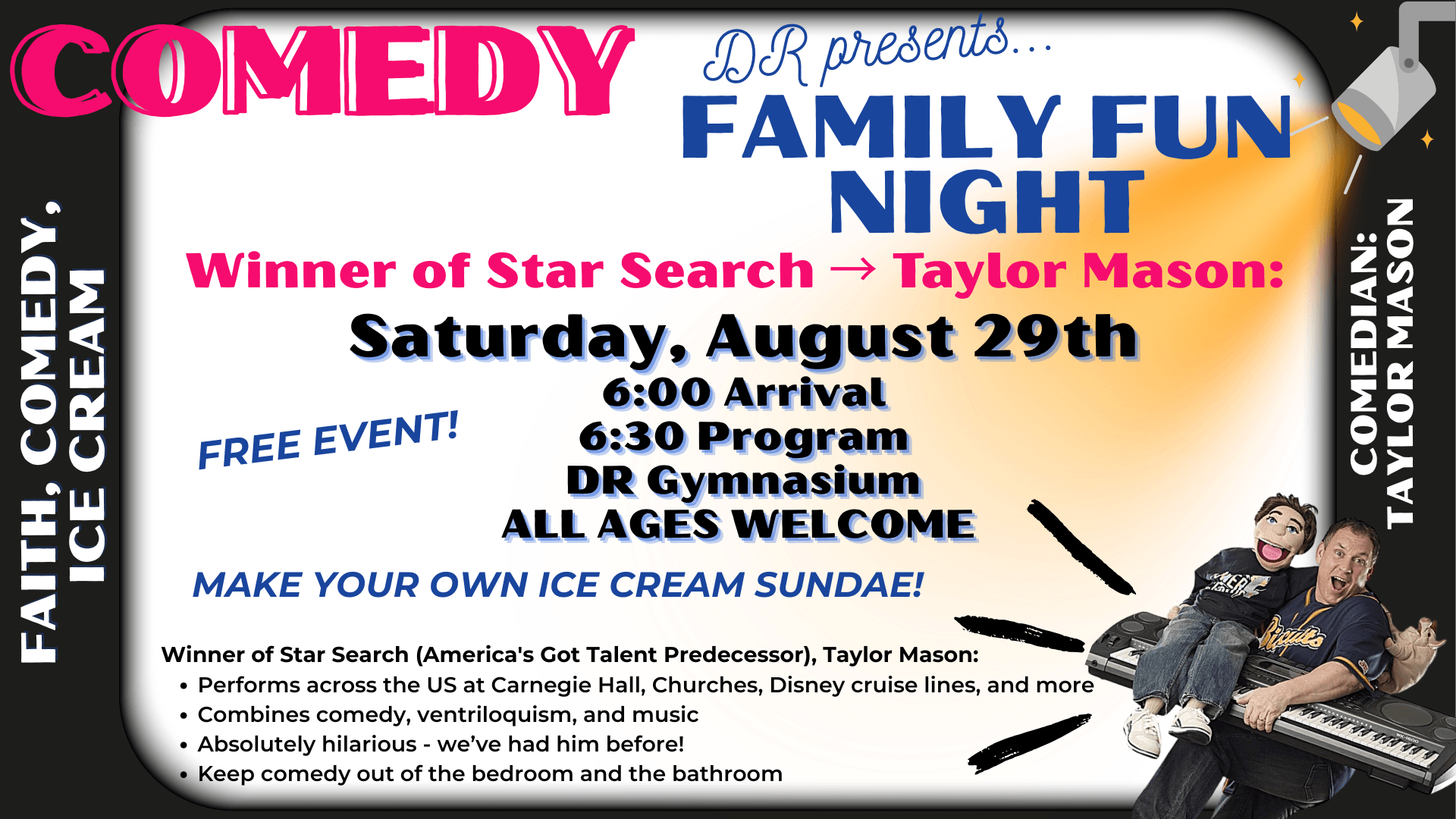 comedy night at Divine Redeemer Hartland