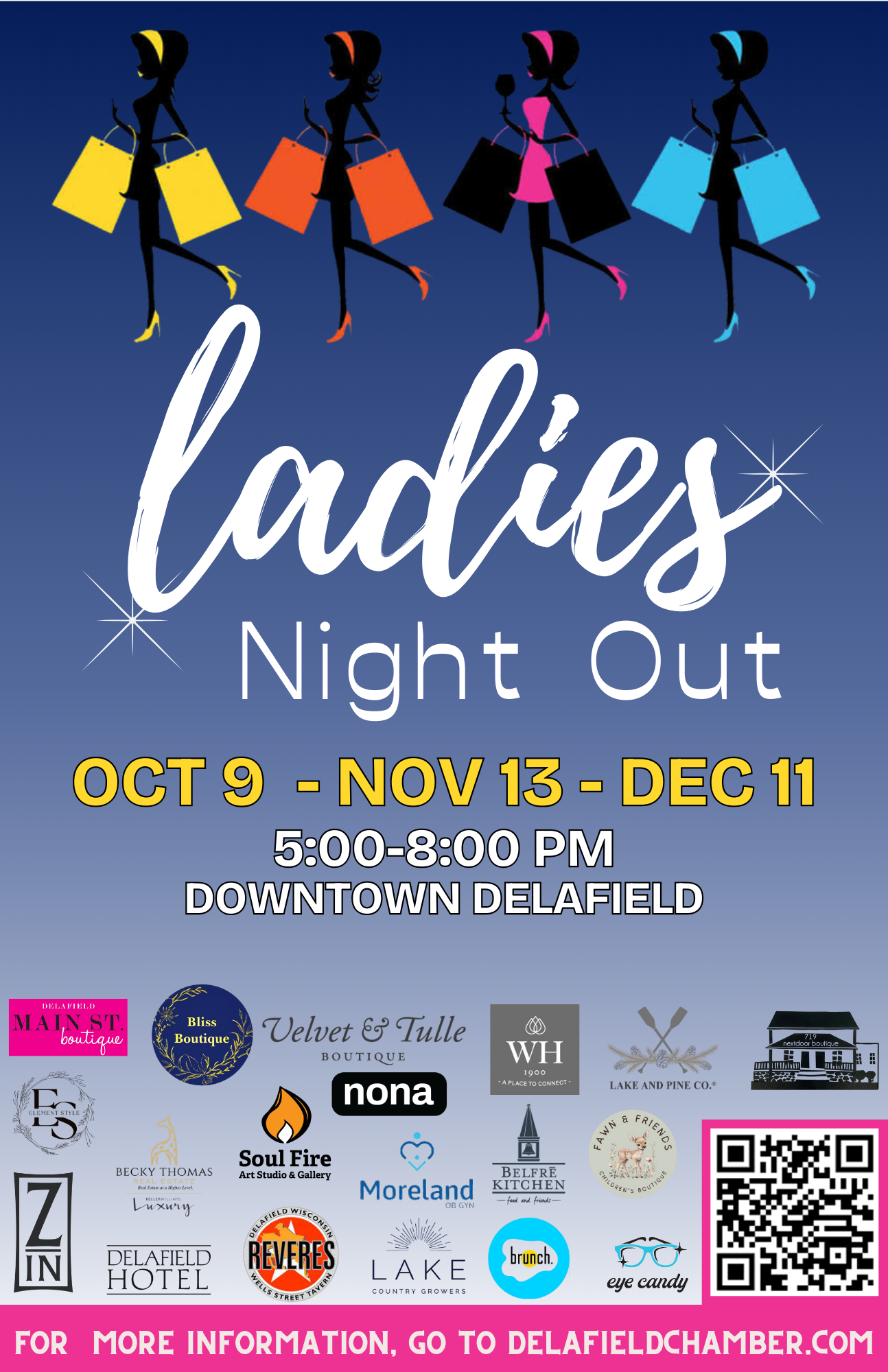 2025 Fall Delafield Ladies Night Out Graphic