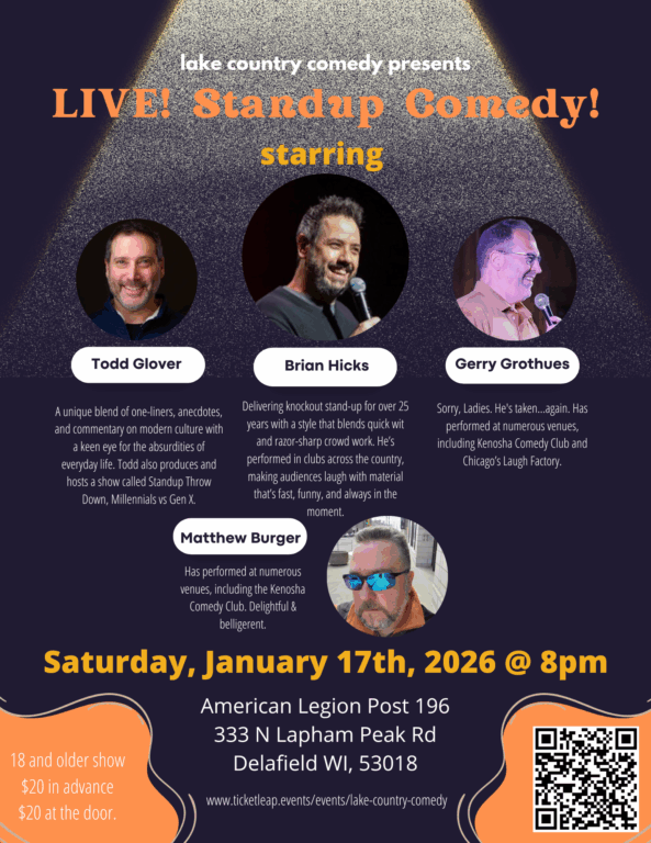 Lake Country Comedy January 2026