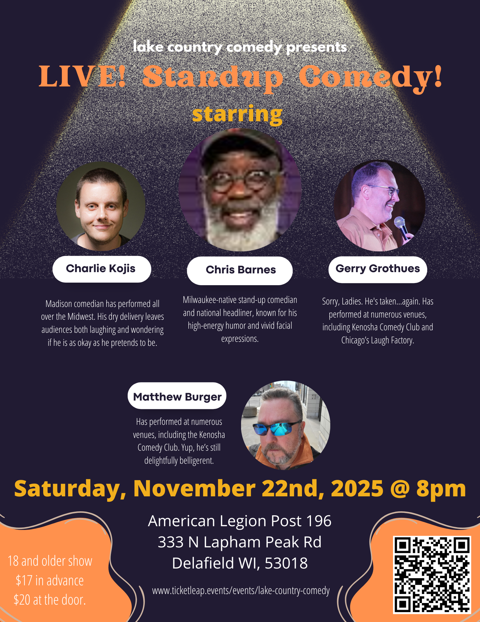 Lake Country Comedy November 2025