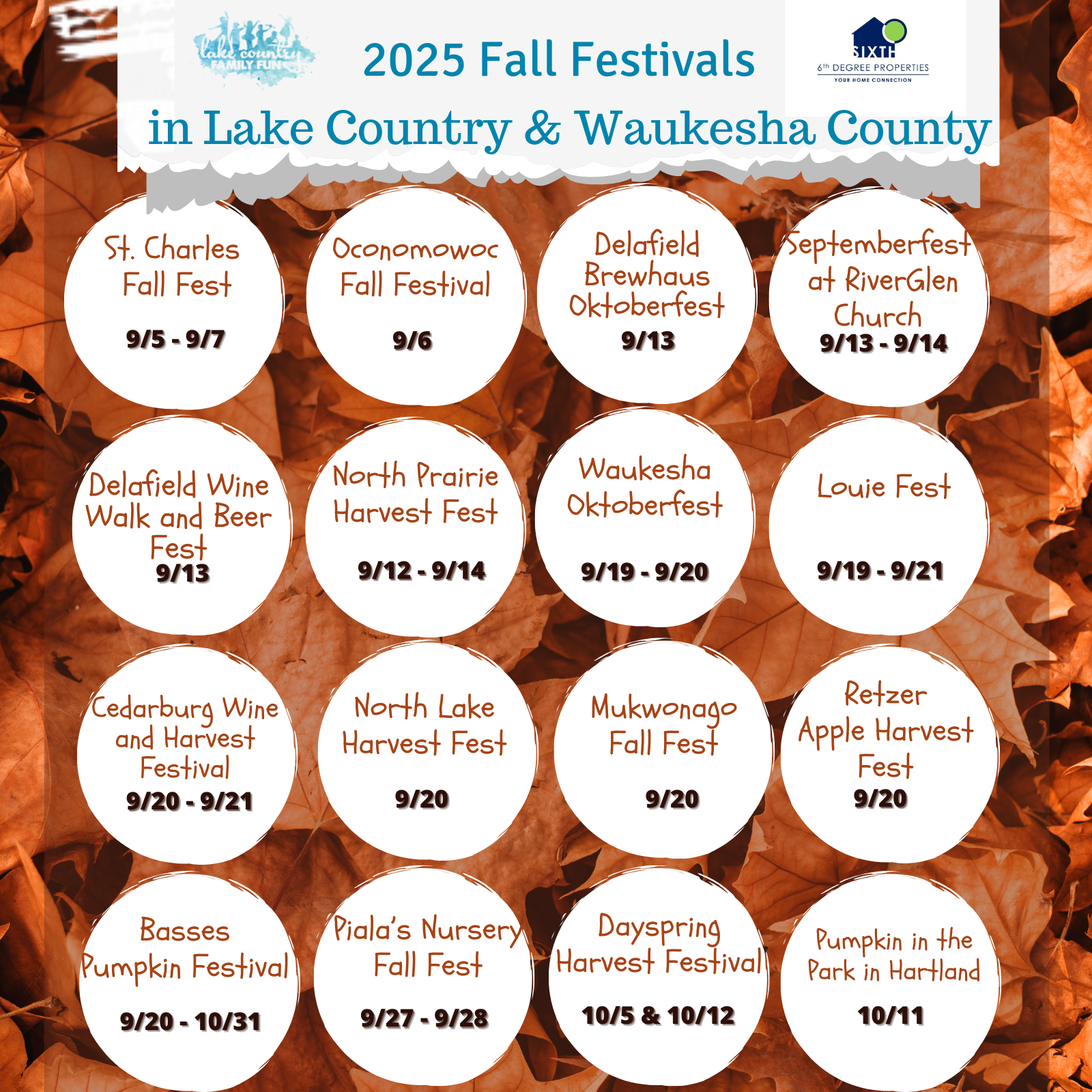 2025 Fall Festivals Graphic