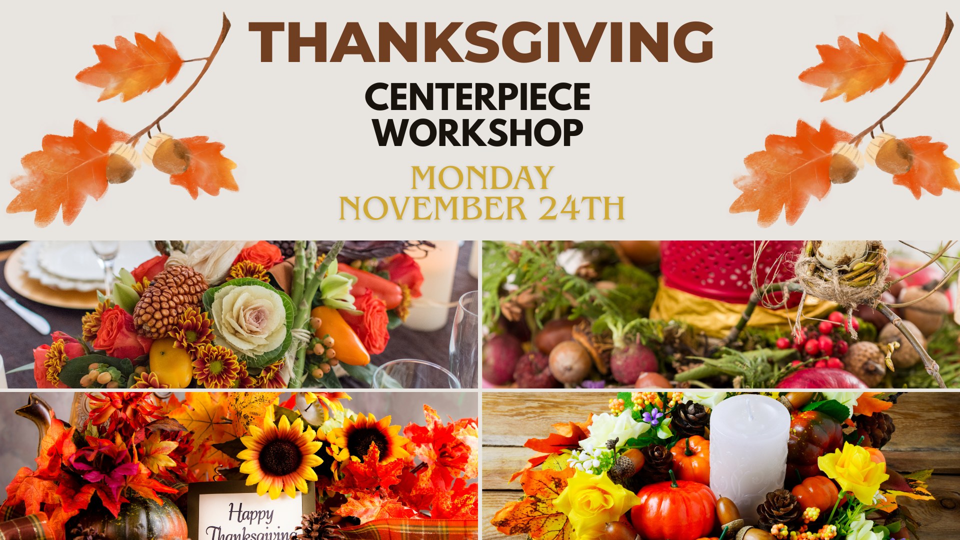 Pewaukee Thanksgiving Centerpiece Workshop Pewaukee Thanksgiving Centerpiece Workshop