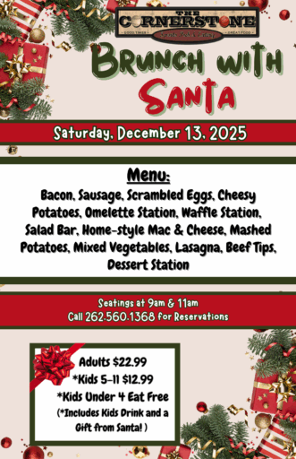 Brunch with Santa at The Cornerstone Sports Pub & Eatery