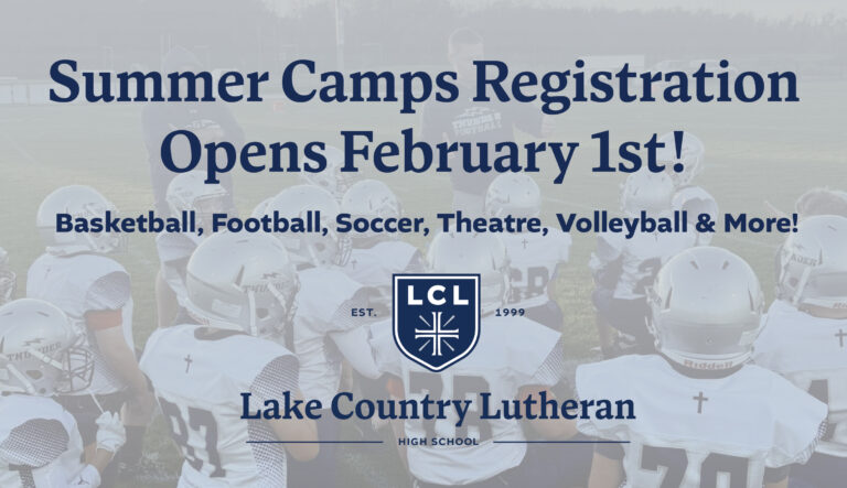 LCL 2026 Summer Camps Lake Country Lutheran