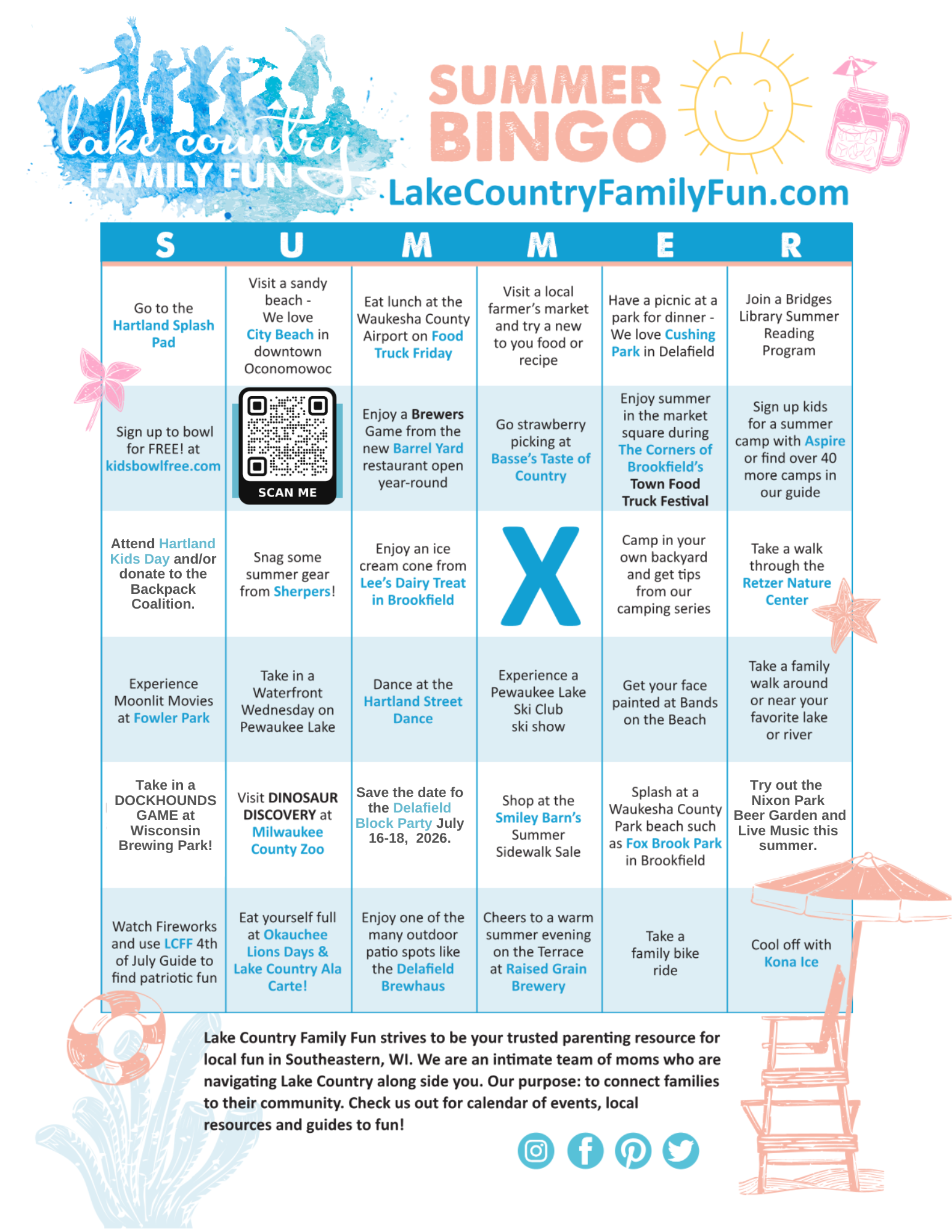 LCFF Summer Bingo Card 2025