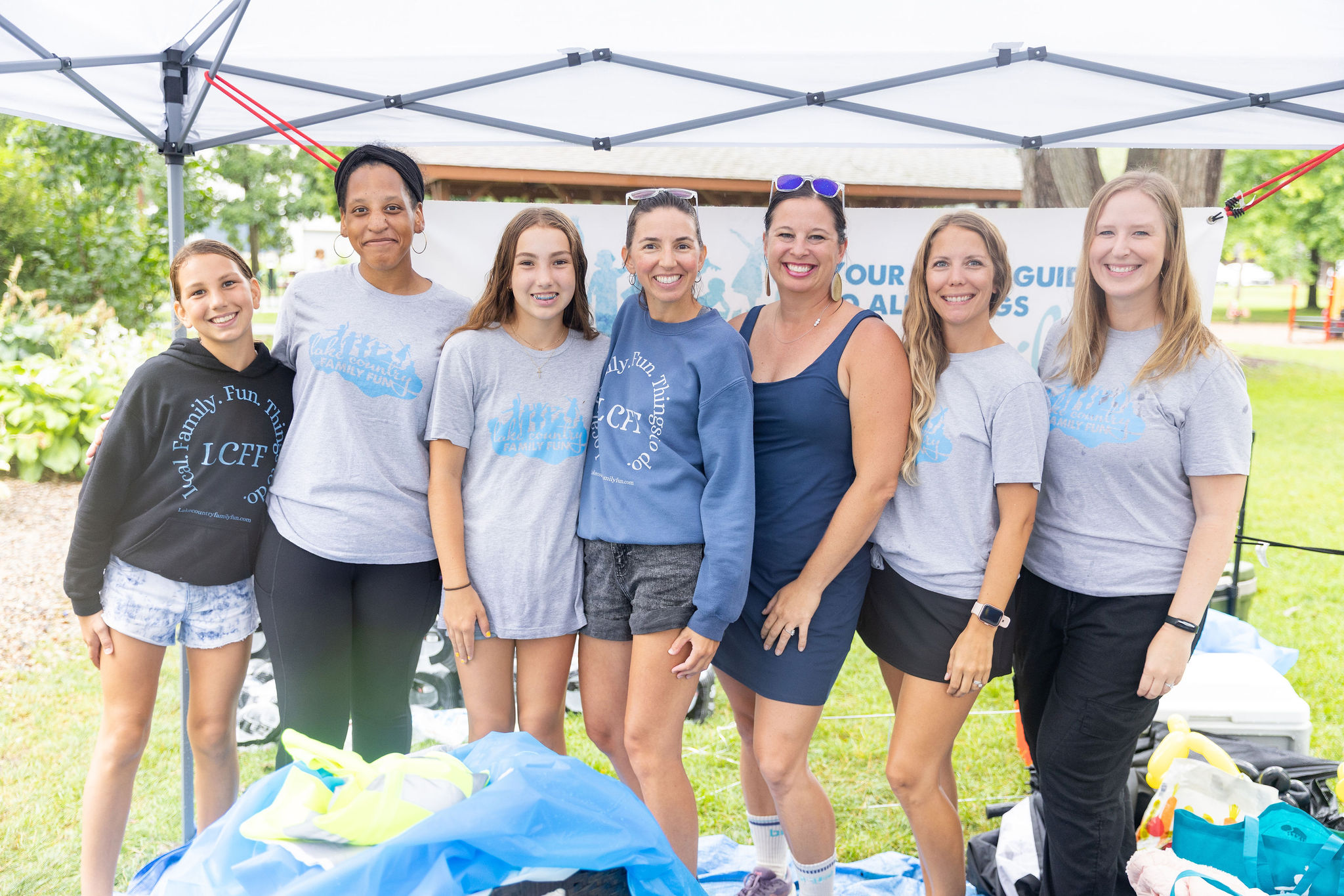 Lake Country Family Fun Team at Hartland Kids Day 2025 Image by Haley King Photography Hartland Kids Day Hartland WI kids festival Nixon Park Hartland events Hartland Wisconsin summer festival family events Hartland WI