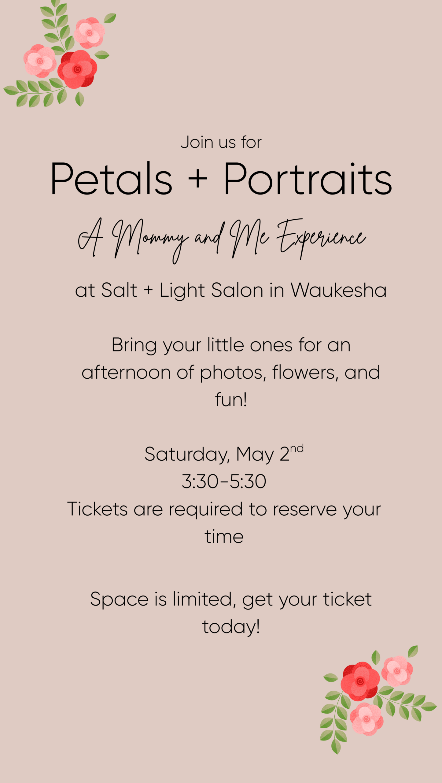 Petals and Portraits - A Mommy and Me Experience