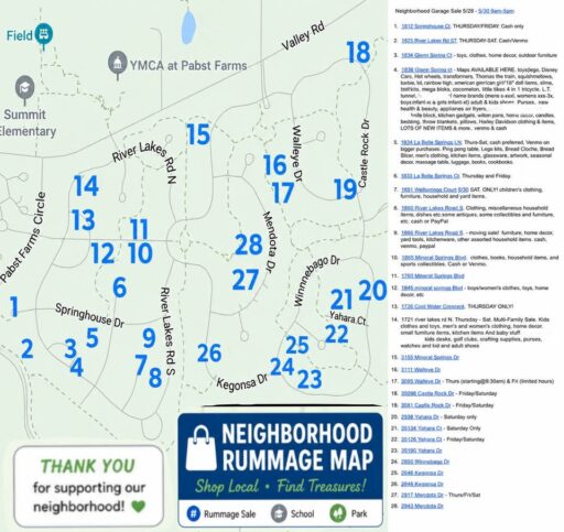 Rummage Sale Map 2026