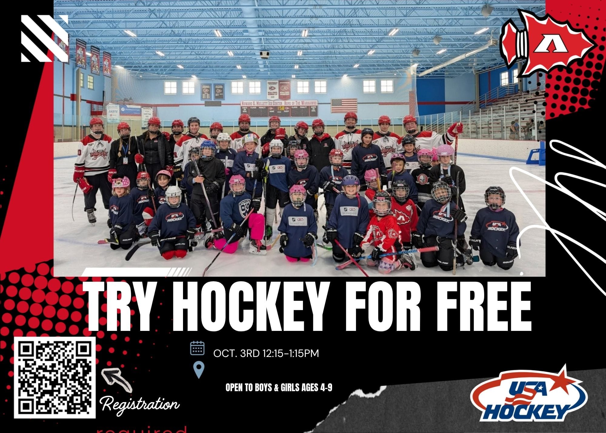 Try Hockey for Free Postcard Hartland 2026