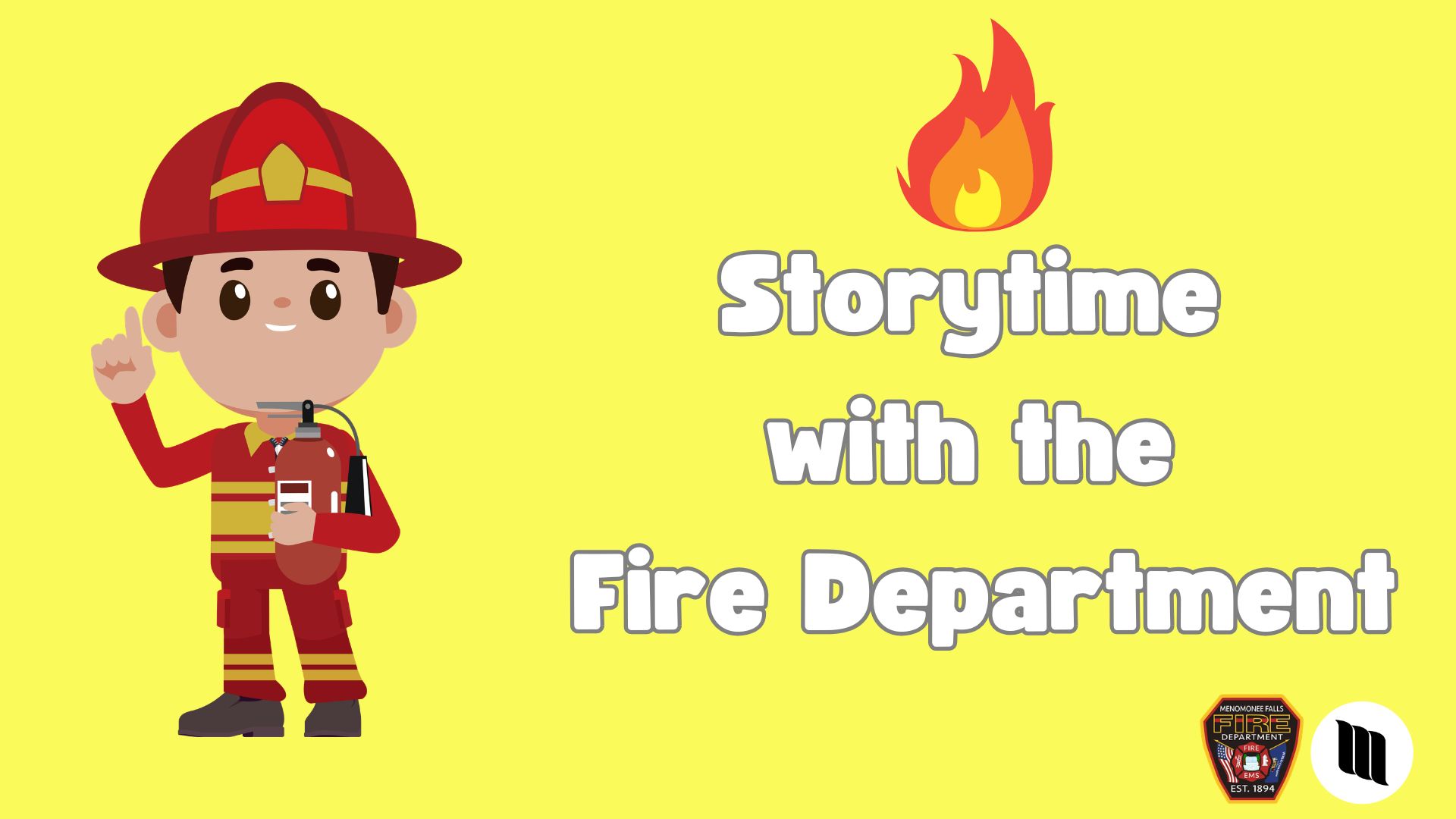 Storytime with the Fire Department in Menomonee Falls, WI