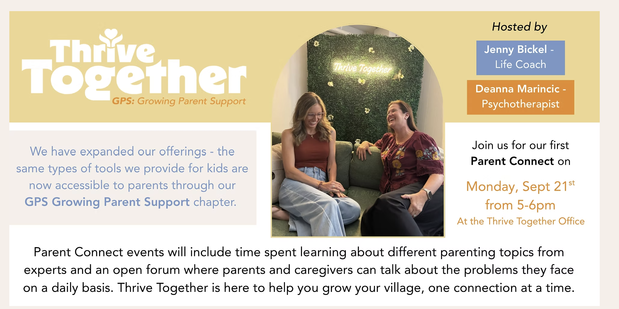 GPS: Growing Parent Support - First Parent Connect