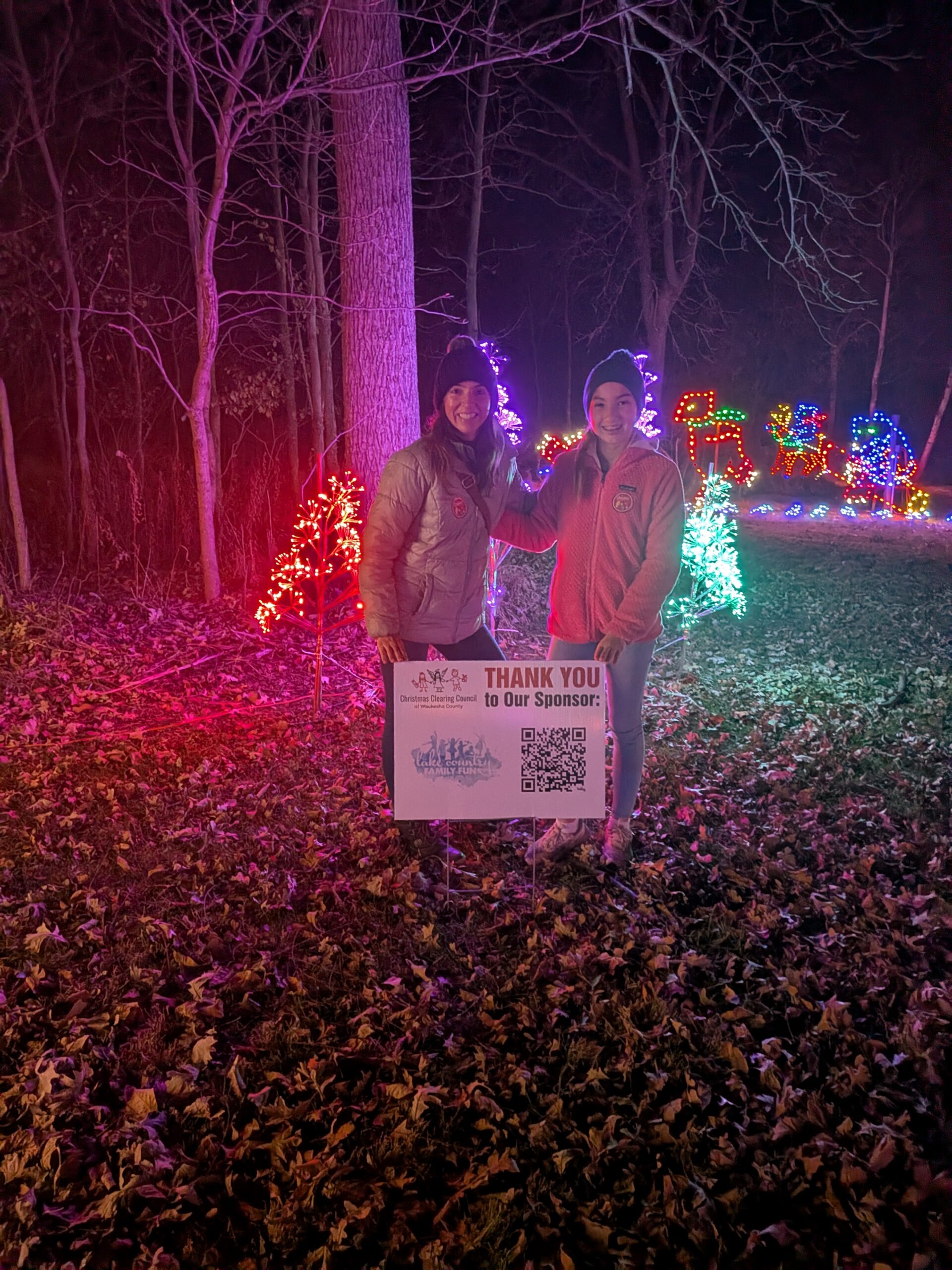 Country Christmas Walking Illuminated Christmas Clearing Council sign Erin Teagan 2025